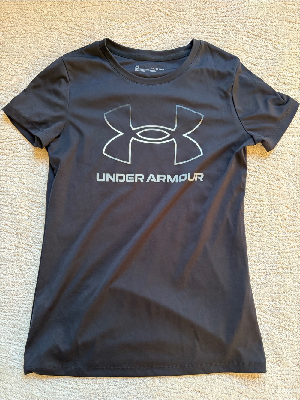 Under Armour Black Crewneck Logo Tee